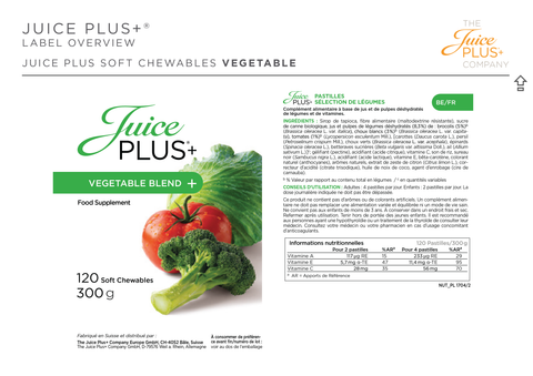 Selectie van fruit en groenten Chewables